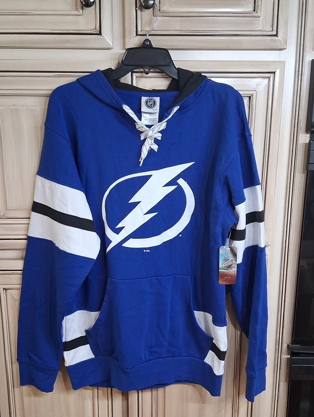 Men's Blue Tampa Bay Lightning Pullover Hoodie Size - M